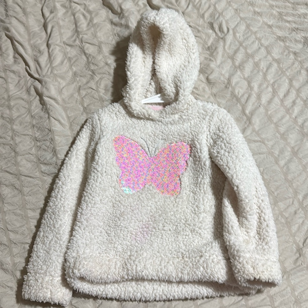 Girls Fleece Butterfly Sweater